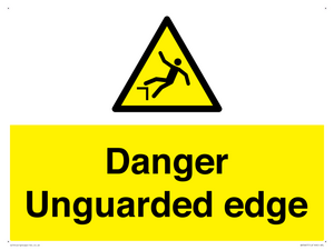 Danger Unguarded edge